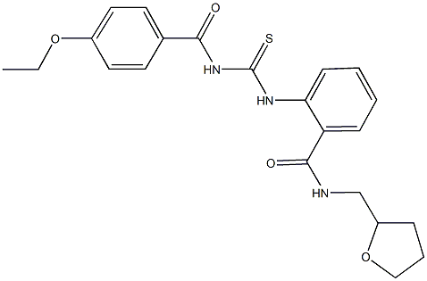 2-({[(4-ethoxybenzoyl)amino]carbothioyl}amino)-N-(tetrahydro-2-furanylmethyl)benzamide|