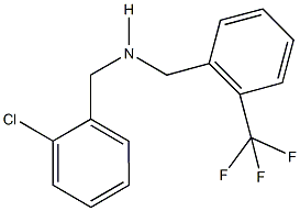 N-(2-chlorobenzyl)-N-[2-(trifluoromethyl)benzyl]amine,,结构式