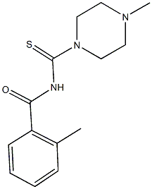  2-methyl-N-[(4-methyl-1-piperazinyl)carbothioyl]benzamide