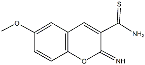 2-imino-6-methoxy-2H-chromene-3-carbothioamide Struktur