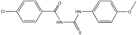 N-(4-chlorobenzoyl)-N'-(4-methoxyphenyl)thiourea Struktur