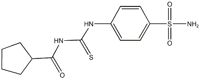 4-({[(cyclopentylcarbonyl)amino]carbothioyl}amino)benzenesulfonamide Struktur