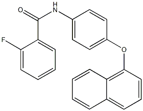 2-fluoro-N-[4-(1-naphthyloxy)phenyl]benzamide,,结构式