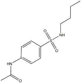 N-{4-[(butylamino)sulfonyl]phenyl}acetamide,,结构式
