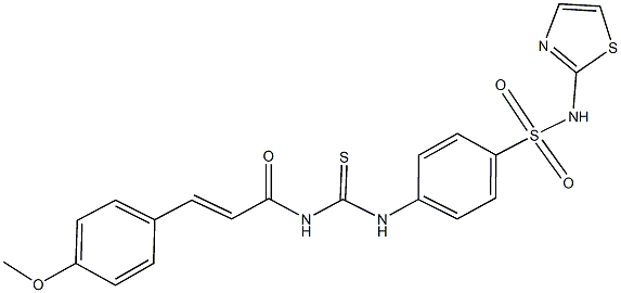  4-[({[3-(4-methoxyphenyl)acryloyl]amino}carbothioyl)amino]-N-(1,3-thiazol-2-yl)benzenesulfonamide