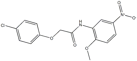 2-(4-chlorophenoxy)-N-{5-nitro-2-methoxyphenyl}acetamide Structure