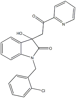 1-(2-chlorobenzyl)-3-hydroxy-3-[2-oxo-2-(2-pyridinyl)ethyl]-1,3-dihydro-2H-indol-2-one
