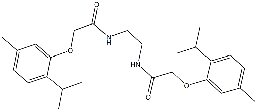 2-(2-isopropyl-5-methylphenoxy)-N-(2-{[(2-isopropyl-5-methylphenoxy)acetyl]amino}ethyl)acetamide 化学構造式