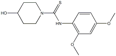 N-(2,4-dimethoxyphenyl)-4-hydroxy-1-piperidinecarbothioamide Struktur