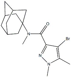 N-(1-adamantyl)-4-bromo-N,1,5-trimethyl-1H-pyrazole-3-carboxamide Structure