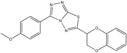 4-[6-(2,3-dihydro-1,4-benzodioxin-2-yl)[1,2,4]triazolo[3,4-b][1,3,4]thiadiazol-3-yl]phenyl methyl ether