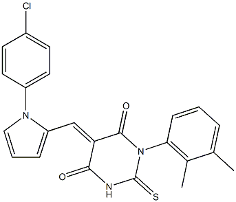 5-{[1-(4-chlorophenyl)-1H-pyrrol-2-yl]methylene}-1-(2,3-dimethylphenyl)-2-thioxodihydro-4,6(1H,5H)-pyrimidinedione