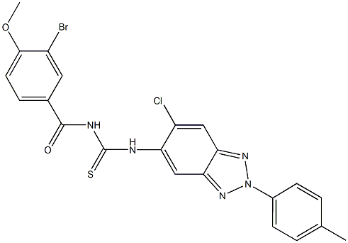 N-(3-bromo-4-methoxybenzoyl)-N'-[6-chloro-2-(4-methylphenyl)-2H-1,2,3-benzotriazol-5-yl]thiourea