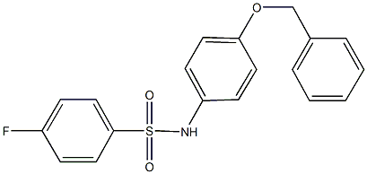 N-[4-(benzyloxy)phenyl]-4-fluorobenzenesulfonamide,,结构式