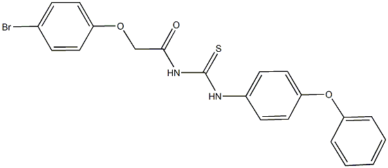 N-[(4-bromophenoxy)acetyl]-N'-(4-phenoxyphenyl)thiourea Structure