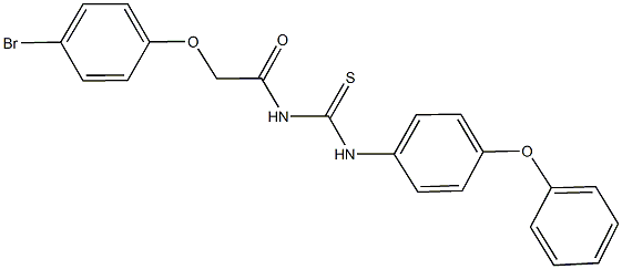 N-[(4-bromophenoxy)acetyl]-N'-(4-phenoxyphenyl)thiourea,,结构式