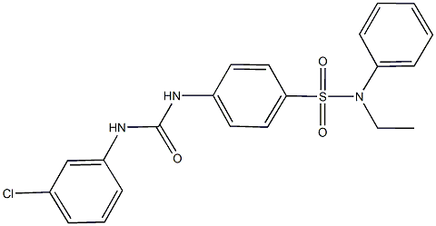 4-{[(3-chloroanilino)carbonyl]amino}-N-ethyl-N-phenylbenzenesulfonamide