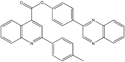 4-(2-quinoxalinyl)phenyl 2-(4-methylphenyl)-4-quinolinecarboxylate Structure