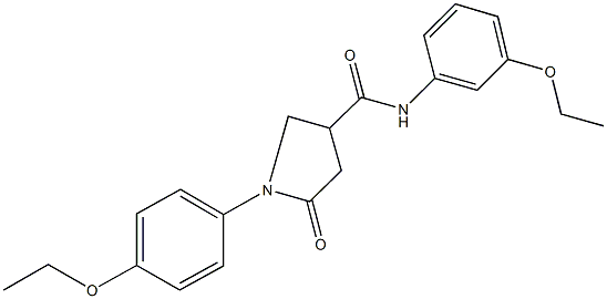 N-(3-ethoxyphenyl)-1-(4-ethoxyphenyl)-5-oxo-3-pyrrolidinecarboxamide,,结构式