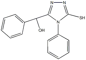 phenyl(4-phenyl-5-sulfanyl-4H-1,2,4-triazol-3-yl)methanol,,结构式