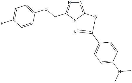 N-(4-{3-[(4-fluorophenoxy)methyl][1,2,4]triazolo[3,4-b][1,3,4]thiadiazol-6-yl}phenyl)-N,N-dimethylamine 结构式