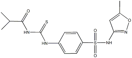 4-{[(isobutyrylamino)carbothioyl]amino}-N-(5-methyl-3-isoxazolyl)benzenesulfonamide,,结构式