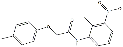 N-{3-nitro-2-methylphenyl}-2-(4-methylphenoxy)acetamide 结构式