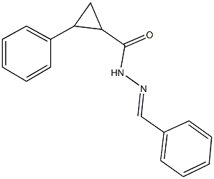 N'-benzylidene-2-phenylcyclopropanecarbohydrazide 化学構造式