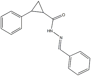 N'-benzylidene-2-phenylcyclopropanecarbohydrazide 结构式