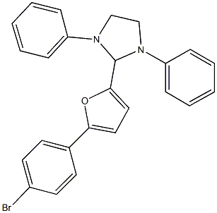 2-[5-(4-bromophenyl)-2-furyl]-1,3-diphenylimidazolidine,,结构式