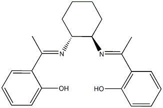 2-[N-(2-{[1-(2-hydroxyphenyl)ethylidene]amino}cyclohexyl)ethanimidoyl]phenol,,结构式