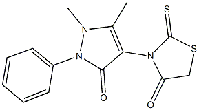 3-(1,5-dimethyl-3-oxo-2-phenyl-2,3-dihydro-1H-pyrazol-4-yl)-2-thioxo-1,3-thiazolidin-4-one Struktur