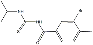N-(3-bromo-4-methylbenzoyl)-N'-isopropylthiourea Struktur