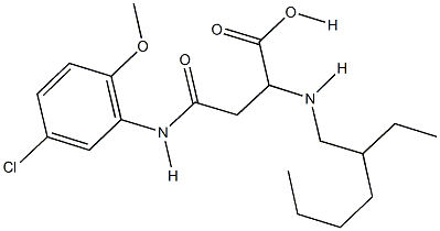 4-(5-chloro-2-methoxyanilino)-2-[(2-ethylhexyl)amino]-4-oxobutanoic acid,,结构式