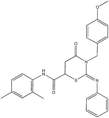 N-(2,4-dimethylphenyl)-3-(4-methoxybenzyl)-4-oxo-2-(phenylimino)-1,3-thiazinane-6-carboxamide