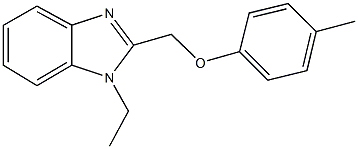 (1-ethyl-1H-benzimidazol-2-yl)methyl 4-methylphenyl ether 结构式