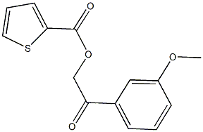 2-(3-methoxyphenyl)-2-oxoethyl 2-thiophenecarboxylate Struktur