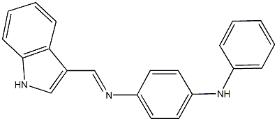 N-(4-anilinophenyl)-N-(1H-indol-3-ylmethylene)amine Structure