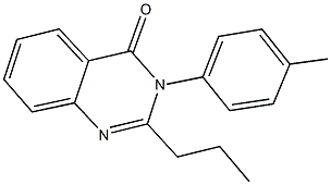 3-(4-methylphenyl)-2-propyl-4(3H)-quinazolinone,,结构式