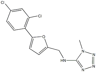 N-{[5-(2,4-dichlorophenyl)-2-furyl]methyl}-N-(1-methyl-1H-tetraazol-5-yl)amine Struktur