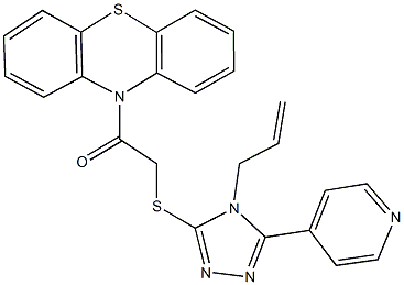 4-allyl-5-(4-pyridinyl)-4H-1,2,4-triazol-3-yl 2-oxo-2-(10H-phenothiazin-10-yl)ethyl sulfide,,结构式
