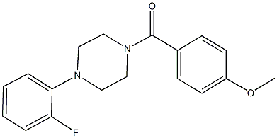 1-(2-fluorophenyl)-4-(4-methoxybenzoyl)piperazine,,结构式