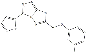  6-[(3-methylphenoxy)methyl]-3-(2-thienyl)[1,2,4]triazolo[3,4-b][1,3,4]thiadiazole