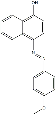 4-[(4-methoxyphenyl)diazenyl]-1-naphthol 结构式