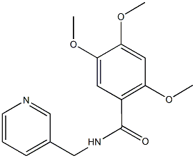 2,4,5-trimethoxy-N-(3-pyridinylmethyl)benzamide Struktur