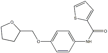 N-[4-(tetrahydro-2-furanylmethoxy)phenyl]-2-thiophenecarboxamide Structure