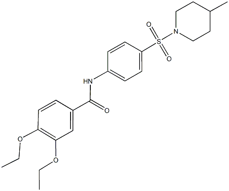 3,4-diethoxy-N-{4-[(4-methyl-1-piperidinyl)sulfonyl]phenyl}benzamide