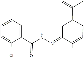 2-chloro-N'-(5-isopropenyl-2-methylcyclohex-2-en-1-ylidene)benzohydrazide