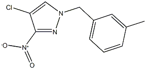 4-chloro-3-nitro-1-(3-methylbenzyl)-1H-pyrazole Struktur