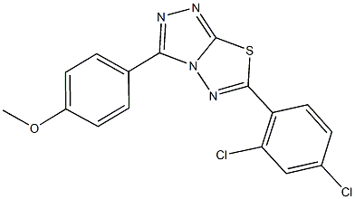 4-[6-(2,4-dichlorophenyl)[1,2,4]triazolo[3,4-b][1,3,4]thiadiazol-3-yl]phenyl methyl ether Struktur